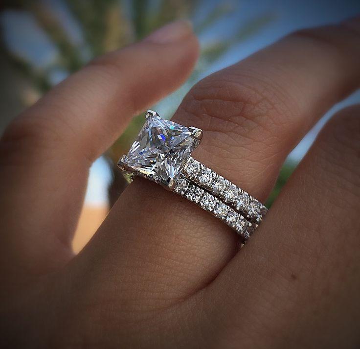 زفاف - Tacori Petite Crescent HT2546 Princess Cut Engagement Ring Setting