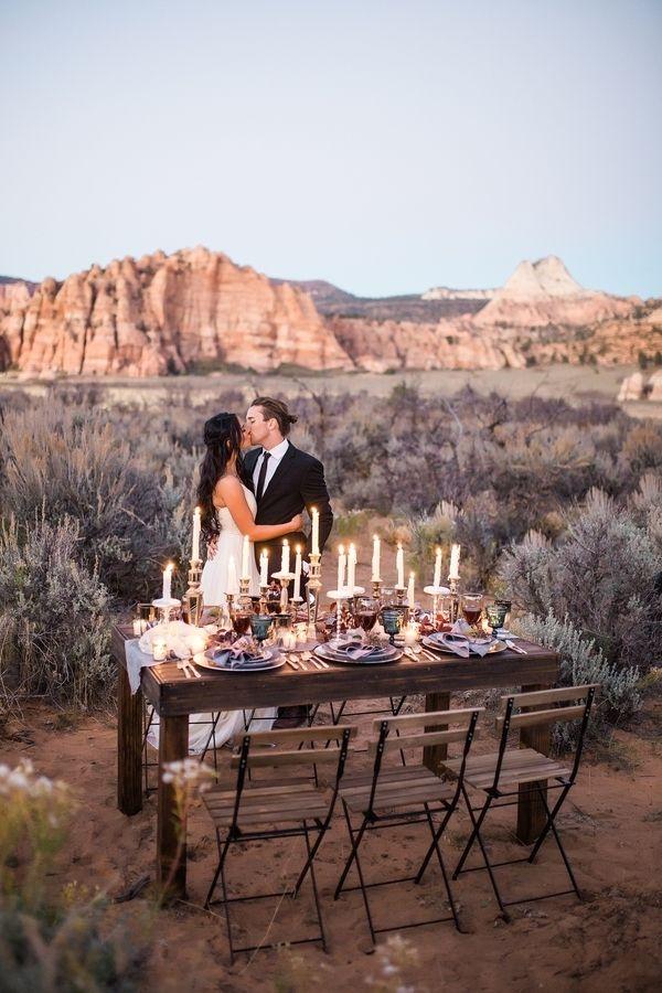 Свадьба - Candlelit Elopement In Zion National Park
