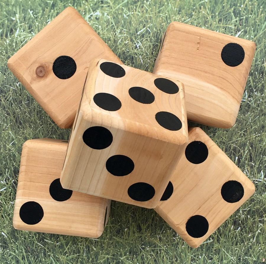 Wedding - Yard Dice, Yardzee, Outdoor game, large wood dice, tailgating, Giant dice, lawn Games, outdoor wedding, Camping games, Memorial Day