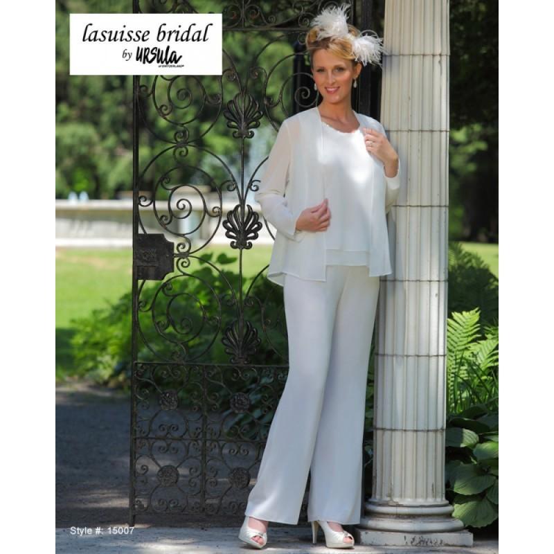 زفاف - Ursula of Switzerland 15007 Pants Suit - Ursula of Switzerland Wedding Pant Suit Fitted Long Sleeves, Scoop, Sleeveless Dress - 2017 New Wedding Dresses
