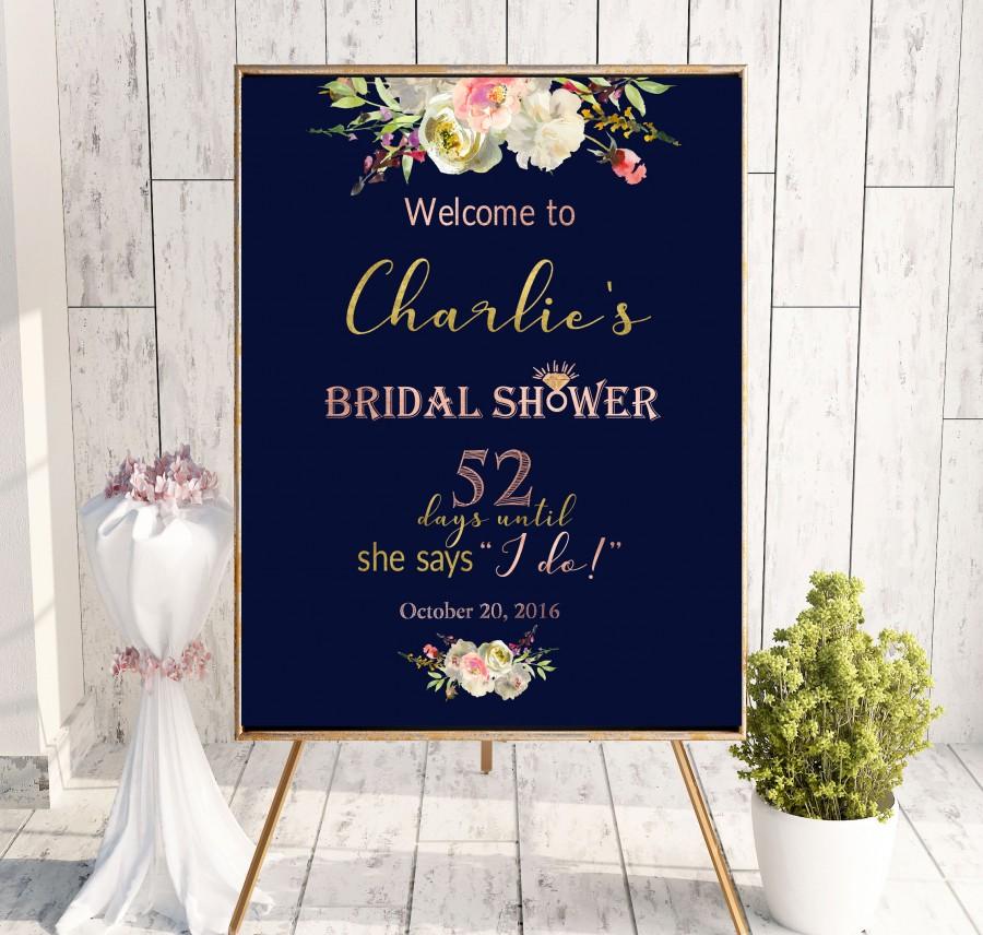 Hochzeit - Instant Download Bridal Shower Welcome Sign Bridal Brunch Sign Bridal Shower DIY Welcome Printable Sign Says I Do Sign Shower White idbs26 - $12.00 USD