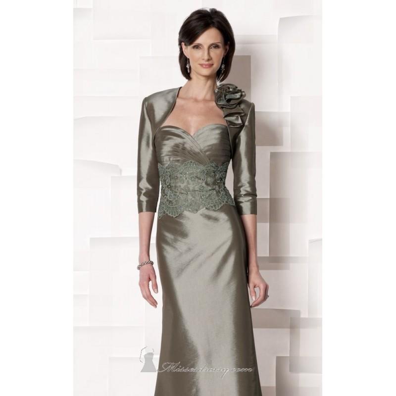 Mariage - Embellished Strapless Taffeta Gown by Cameron Blake 213630 - Bonny Evening Dresses Online 