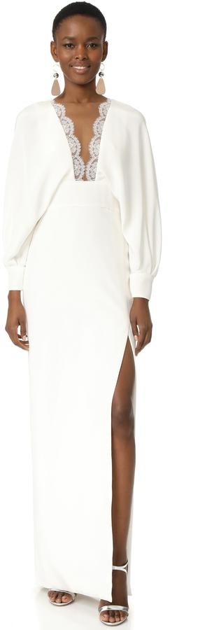 Hochzeit - Monique Lhuillier Long Sleeve Gown