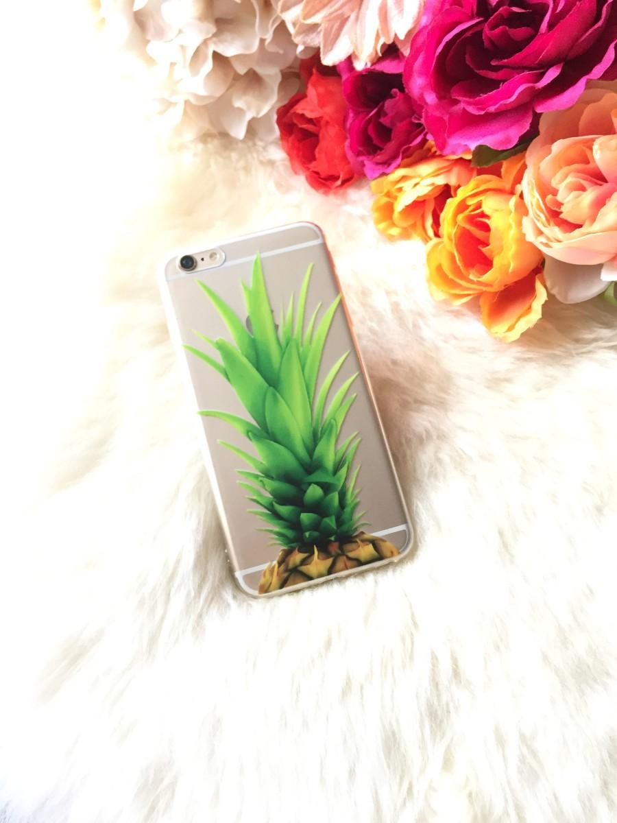 زفاف - Pineapple iPhone 7 Case IT'S WEEKEND! Happy Summer iPhone 6s Case Pineapple Design iPhone Rubber Clear Silicone Gift Fruity Sunglasses Case