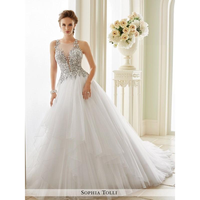 زفاف - Ivory/Black Sophia Tolli Bridal Y21655 - Brand Wedding Store Online