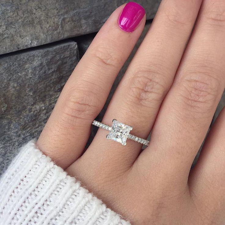 Hochzeit - Tacori Petite Crescent HT254515PR55W Diamond Solitaire Engagement Ring Setting