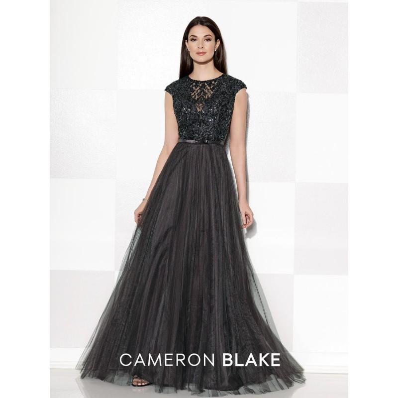 Mariage - Black Cameron Blake 215646 Cameron Blake by Mon Cheri - Top Design Dress Online Shop