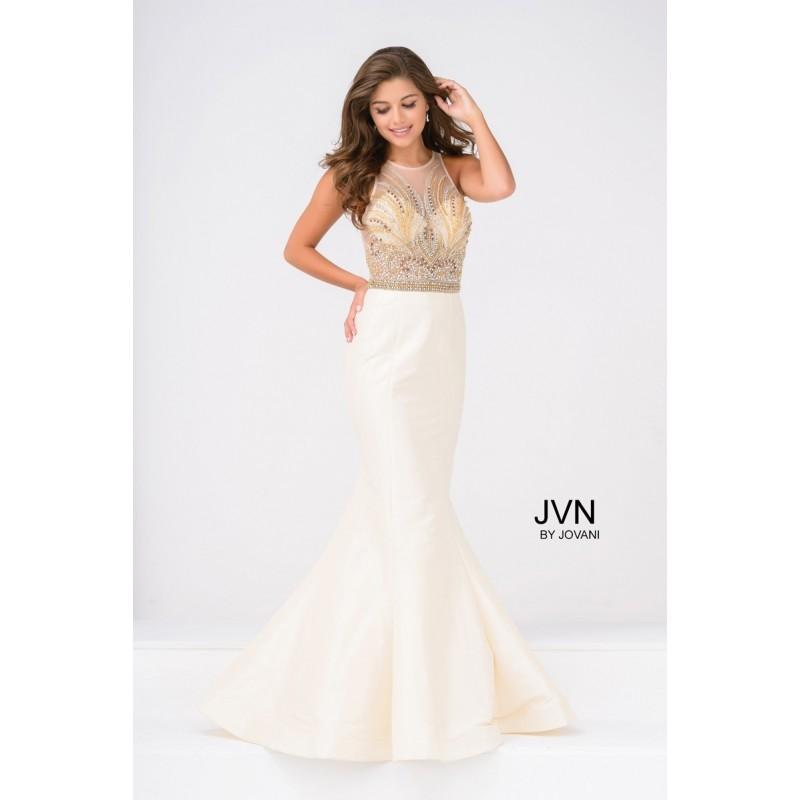 Hochzeit - Jovani JVN47813 Prom Dress - Long Prom Trumpet Skirt Illusion, Jewel, Sweetheart JVN by Jovani Dress - 2017 New Wedding Dresses