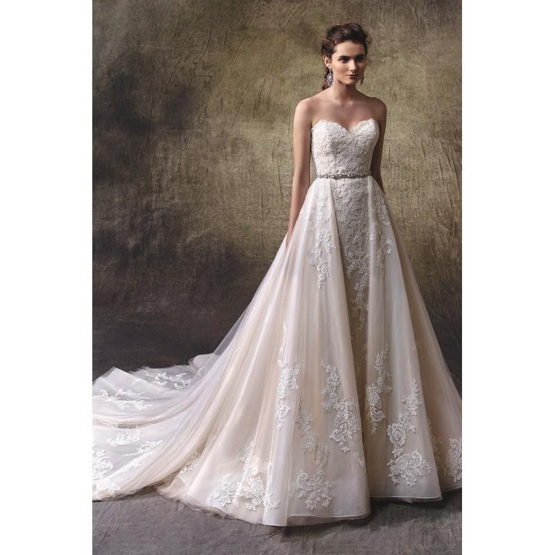 Hochzeit - Lucie by Enzoani - Lace  Tulle Removable Skirt Floor Sweetheart  Strapless Separates  A-Line  Fit and Flare Wedding Dresses - Bridesmaid Dress Online Shop