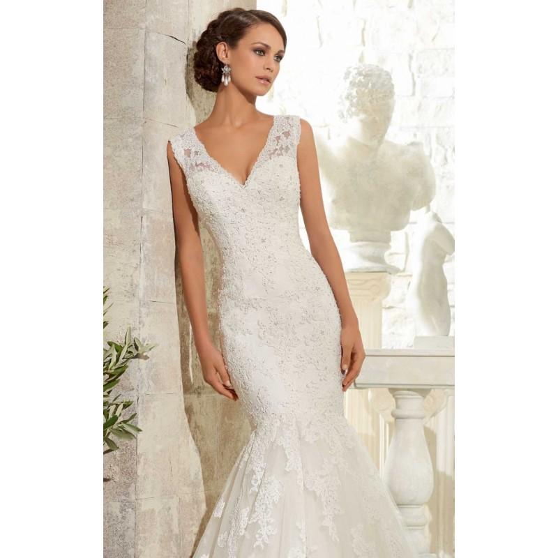Wedding - Lace Gown by Blu by Mori Lee - Color Your Classy Wardrobe