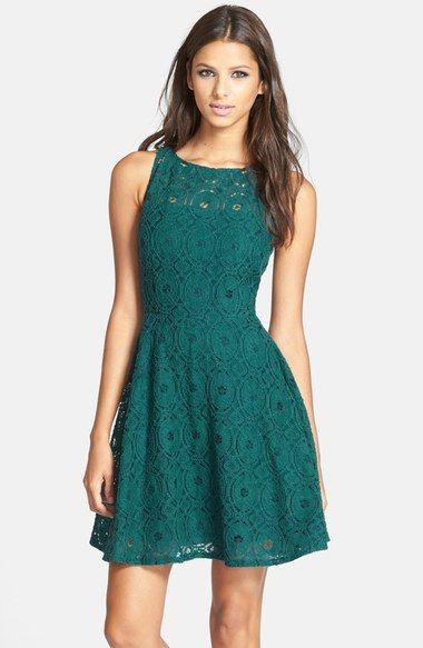 Wedding - 'Renley' Lace Fit & Flare Dress