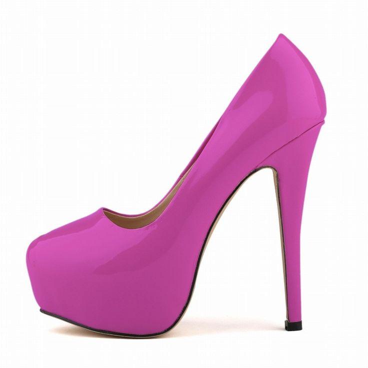 زفاف - Sexy Club Solid Color High Heels Shallow Shoes