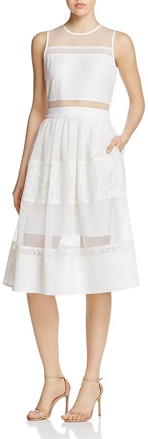 Wedding - AQUA Tiered Lace Midi Dress - 100% Exclusive