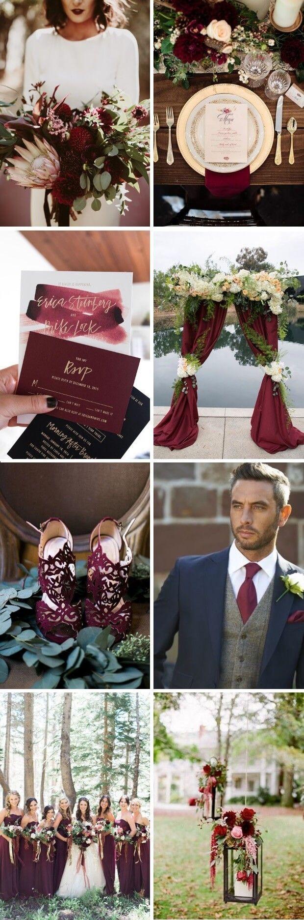 Mariage - A Magical Maroon, Gold & Navy Palette For An Elegant Winter Wedding