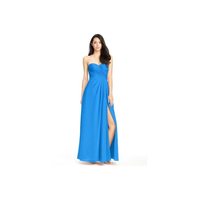 Mariage - Ocean_blue Azazie Arabella Allure - Floor Length Sweetheart Back Zip Chiffon Dress - Charming Bridesmaids Store