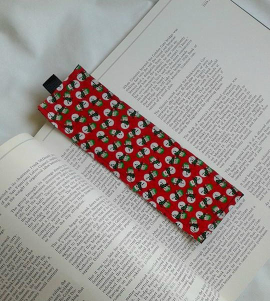 زفاف - Snowmen Bookmark / Fabric Bookmark / Snowmen / Christmas / CIJ / Bookmark