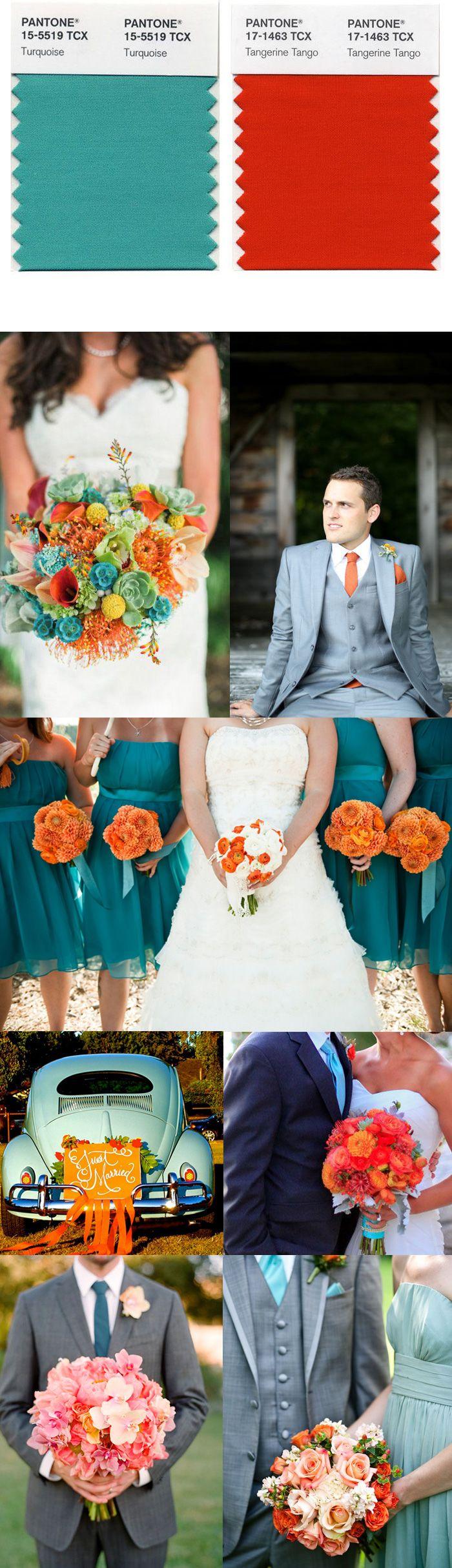 Mariage - Tangerine And Turquoise Wedding Magic