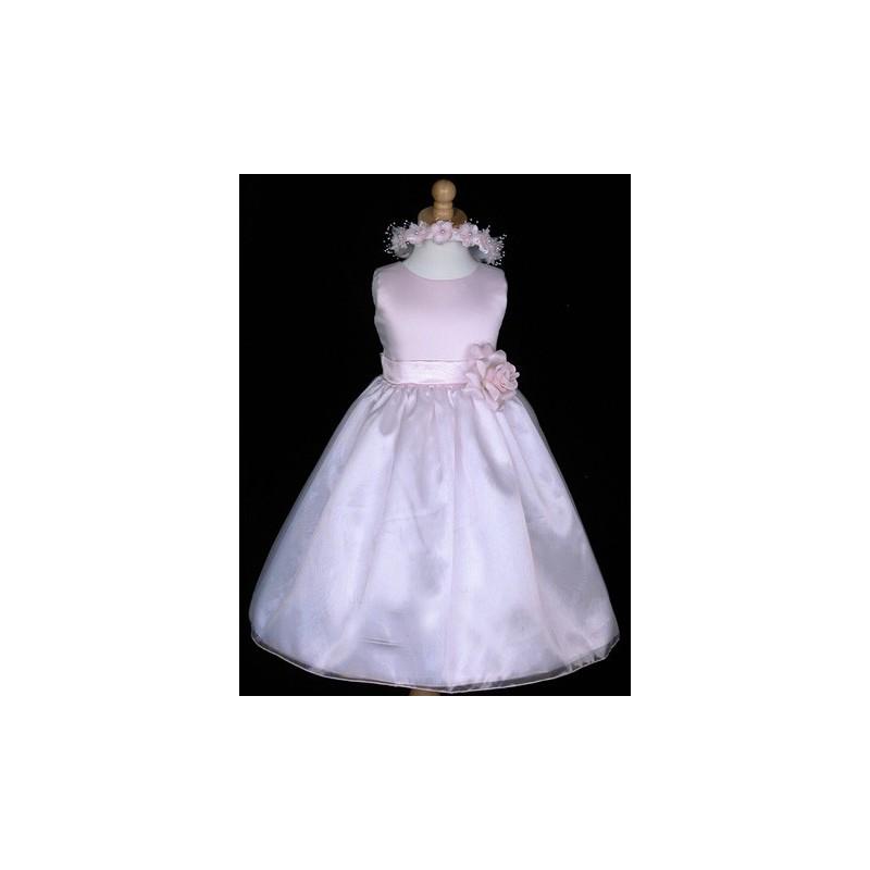 زفاف - Pink Satin Organza Party Dress Style: D580 - Charming Wedding Party Dresses