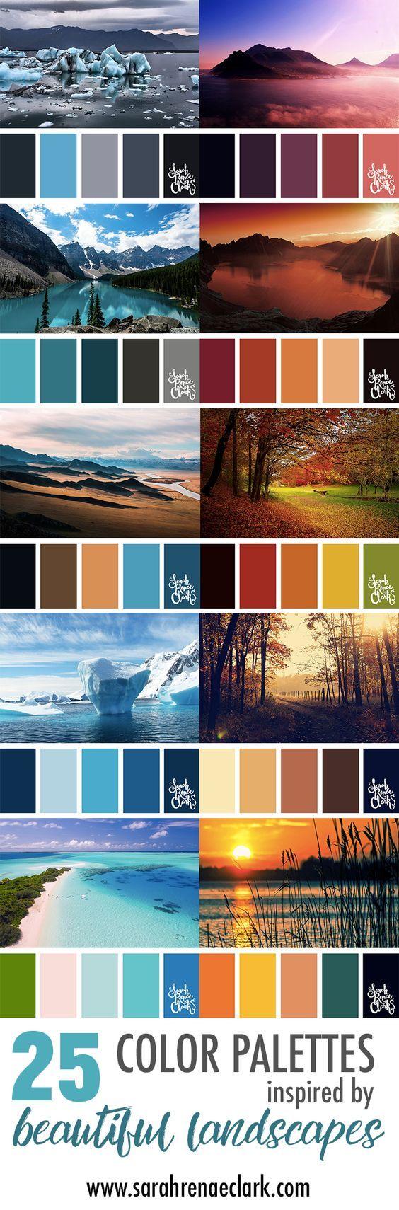 Hochzeit - 25 Color Palettes Inspired By Beautiful Landscapes