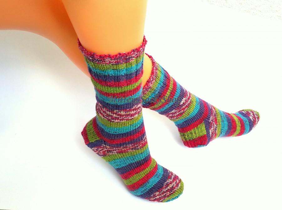 Wool socks Warm hand knitted socks Gift for him Unisex