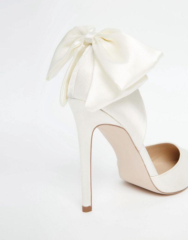 Wedding - ASOS PHOENIX Bridal Pointed Bow Detail High Heels At Asos.com