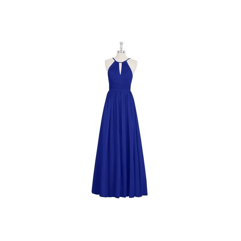 زفاف - Royal_blue Azazie Cherish - Keyhole Chiffon Floor Length Halter Dress - Cheap Gorgeous Bridesmaids Store