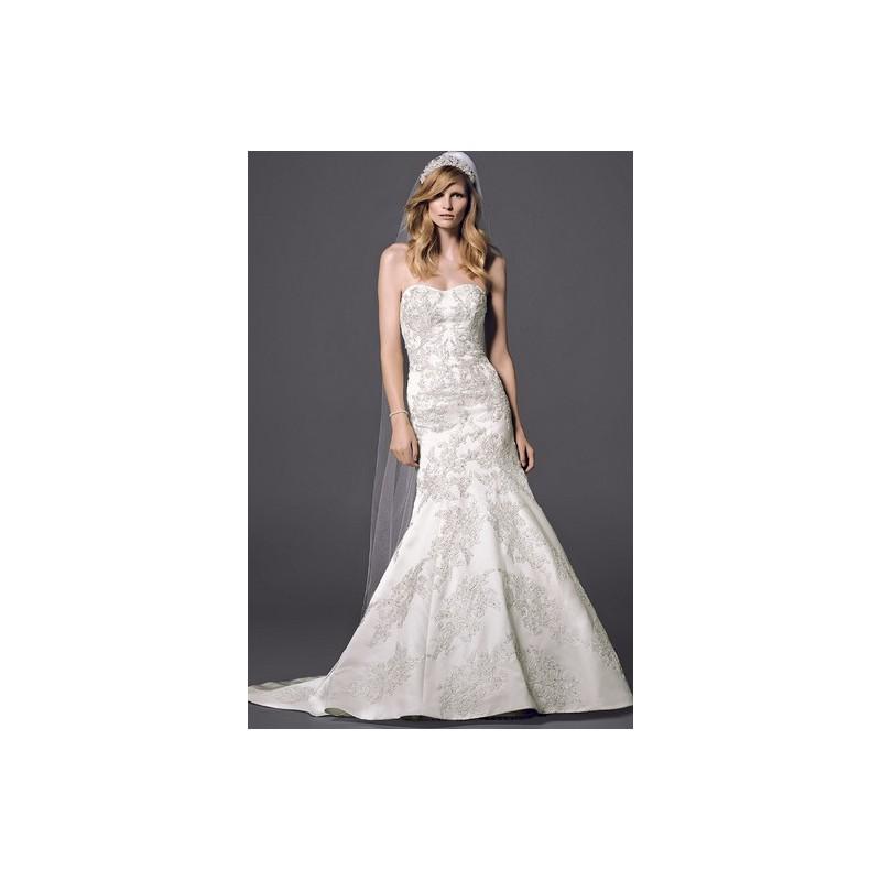 Mariage - Oleg cwg594Full Length Strapless Ivory Fit and Flare Oleg Cassini for David's Bridal Spring 2014 - Nonmiss One Wedding Store