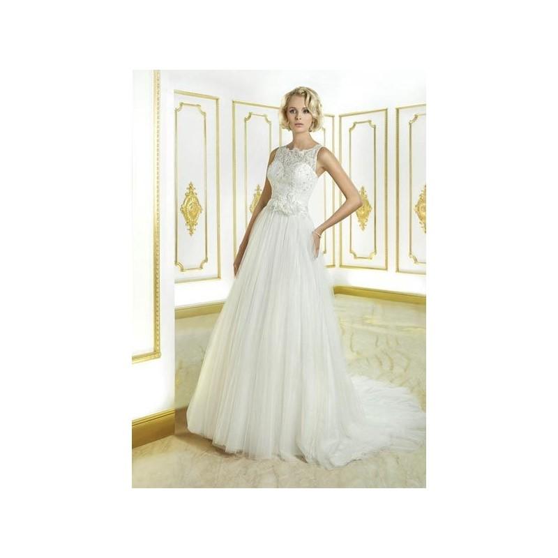 زفاف - Vestido de novia de Cosmobella Modelo 7719 - 2015 Evasé Con mangas Vestido - Tienda nupcial con estilo del cordón