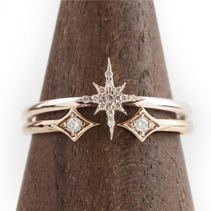 Hochzeit - Starburst Diamond Set Ring