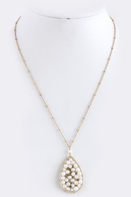 Mariage - Fresh Water Pearl Tear Drop Necklace