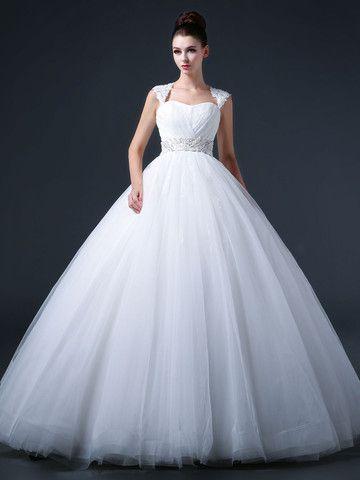 Mariage - Princess Ball Gown Wedding Dress With Keyhole Back CC3009