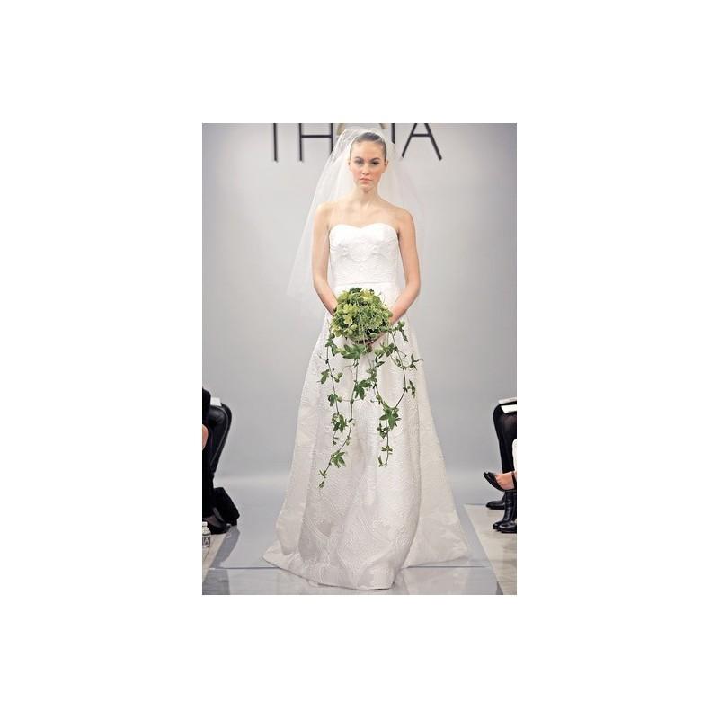 Hochzeit - Theia SP14 Dress 3 - Theia Spring 2014 Sweetheart A-Line Full Length White - Nonmiss One Wedding Store