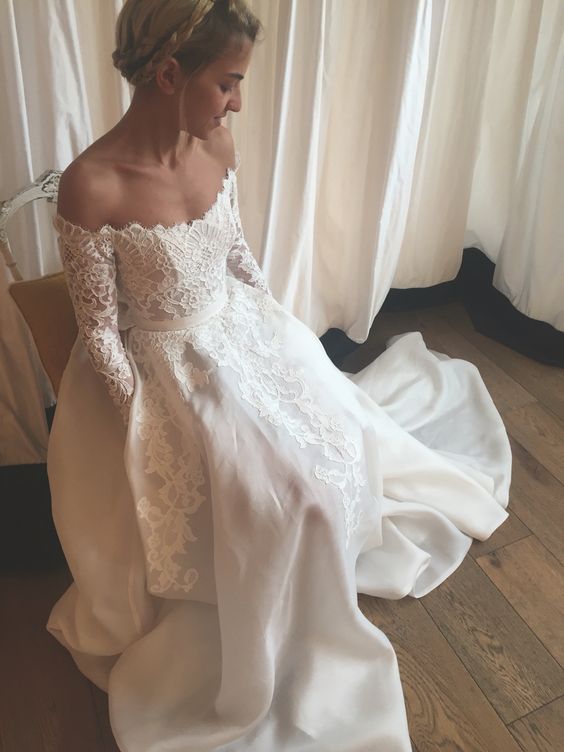 زفاف - Off The Shoulder Wedding Dress,Lace