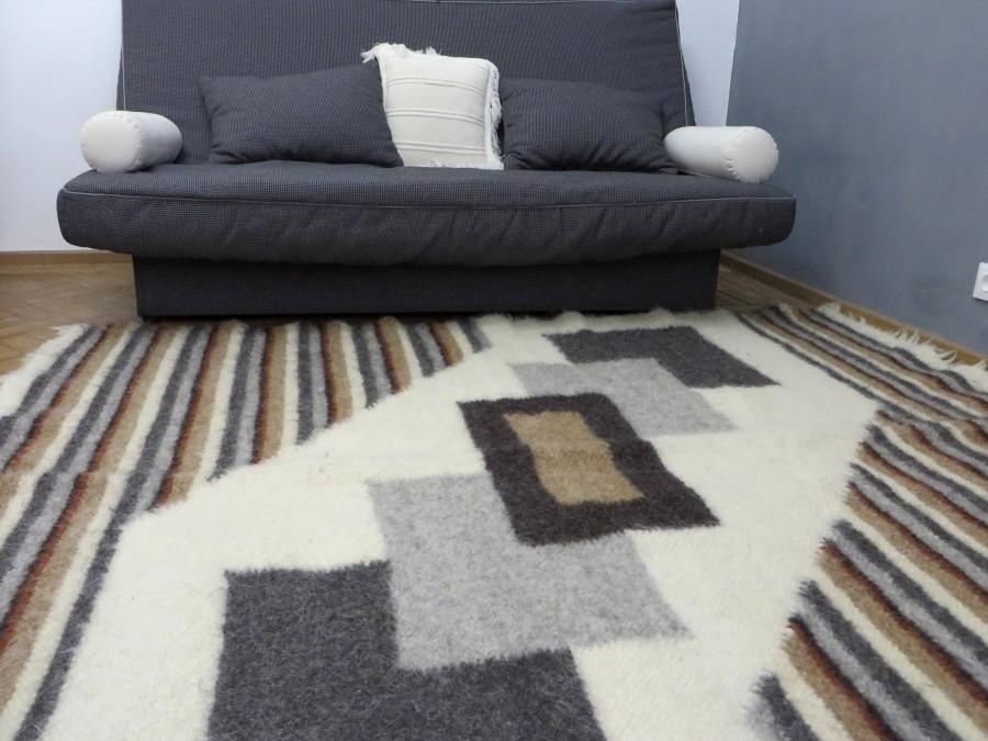 Mariage - Modern Wool Rug,Livingroom Rugs,Decor for Floor,Strips Area Rug,Handwoven Large Rug,Carpet Rug,Bedroom Rug,Bedside Rug,Geometric Prints Rug