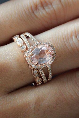 Hochzeit - 24 Rose Gold Engagement Rings That Will Make You Blush