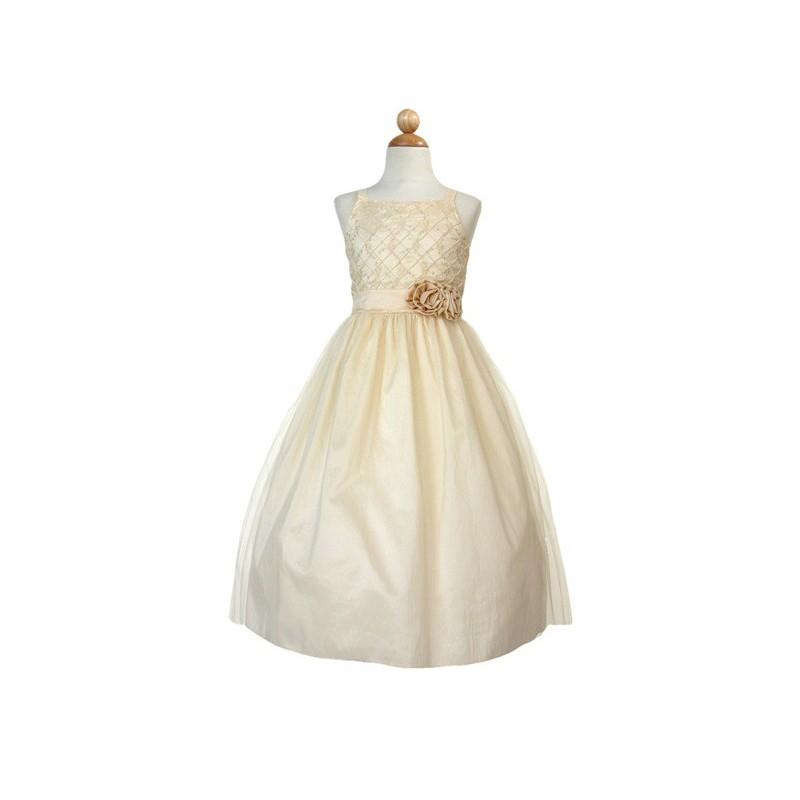 Wedding - Ivory Embroidered Taffeta Tulle Dress Style: D3150 - Charming Wedding Party Dresses