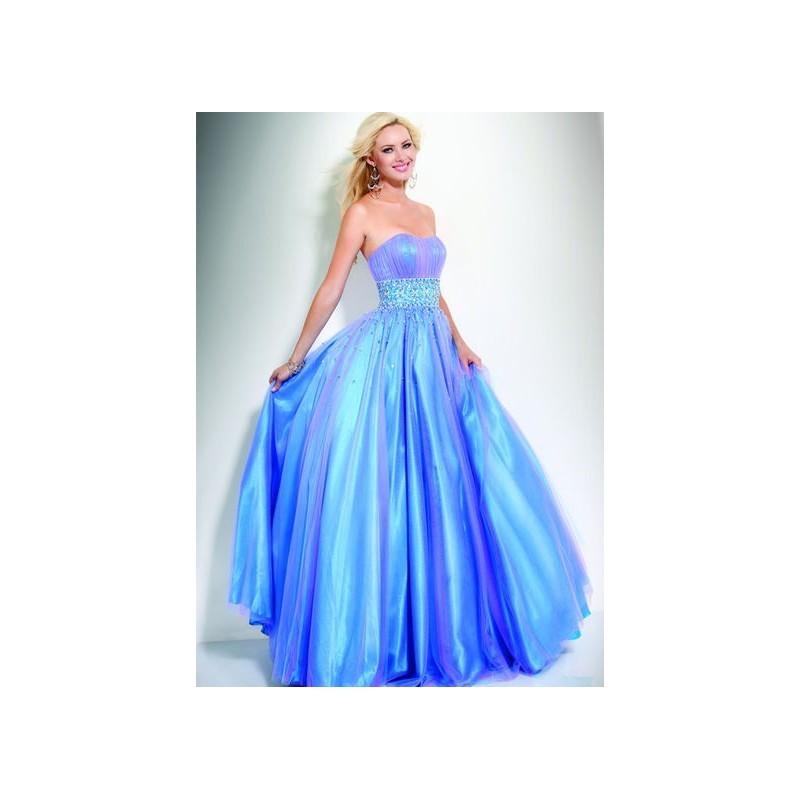 Mariage - Apparent Strapless Band Beads Working Paillette Organza Satin Floor Length Prom Dress In Canada Prom Dress Prices - dressosity.com