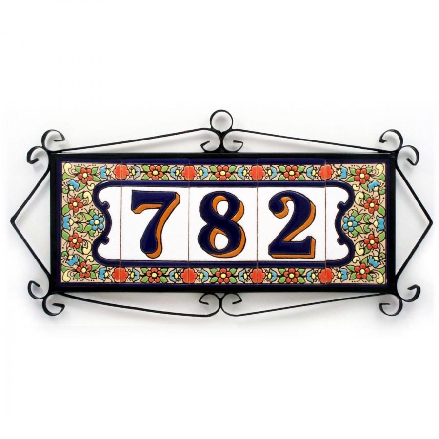 Mariage - Modern number for house, Rustic number for house, Customized number for house, Number for house, Spanish door number, Glazed door number