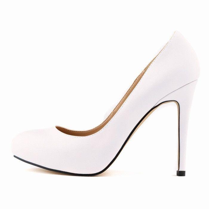 زفاف - Matte Pure Color Super High Heels Bride Shoes