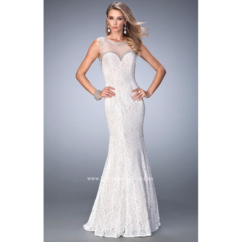 زفاف - Light Mint/Nude La Femme 22314 - Sleeveless Lace Dress - Customize Your Prom Dress