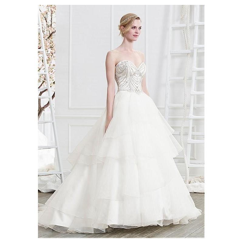 زفاف - Glamorous Organza & Tulle Sweetheart Neckline Ball Gown Wedding Dresses With Beaded Embroidery - overpinks.com