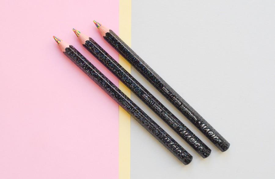Mariage - Glitter pencil, holographic print colored pencil, disco multi-colored multi-color pencil, Koh-i-noor Magic