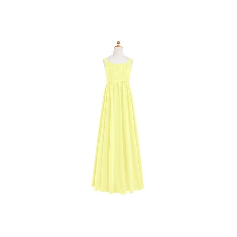 زفاف - Daffodil Azazie Tiana JBD - Bow/Tie Back Chiffon Floor Length Scoop Dress - Charming Bridesmaids Store