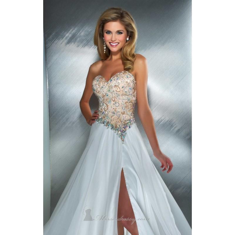 Hochzeit - Beaded Strapless Gown by Mac Duggal Prom 81838M - Bonny Evening Dresses Online 