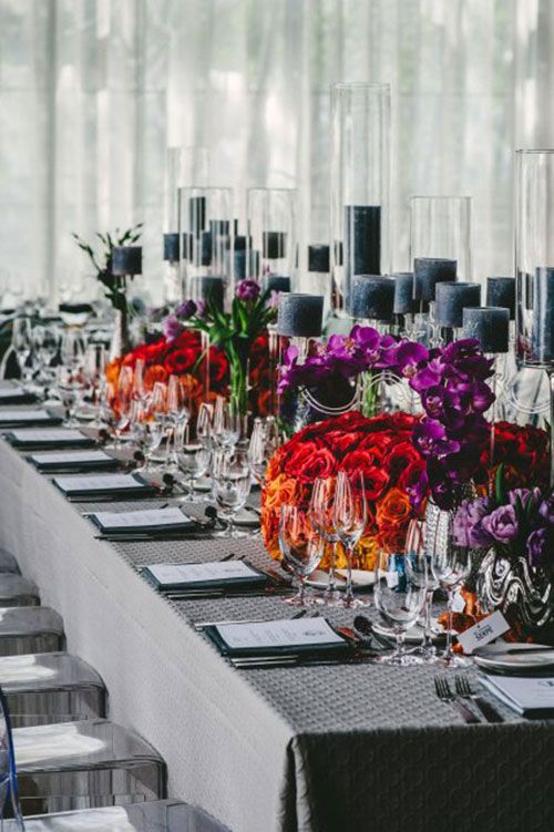 Wedding - Go Inside This Sleek Beacon, New York Wedding Filled With Bold Pops Of Color