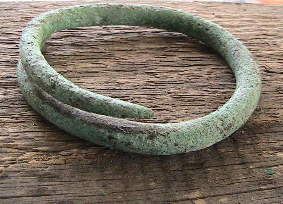 Mariage - Authentic Bronze Bracelet, Medieval Archeology, Kievan Rus Bronze Bracelet, Heavy large Authentic Ancien Bracelet, Vikings Age #5