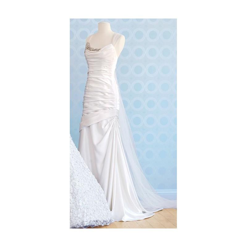 Wedding - David's Bridal - Sleeveless Satin A-Line Wedding Dress - Stunning Cheap Wedding Dresses