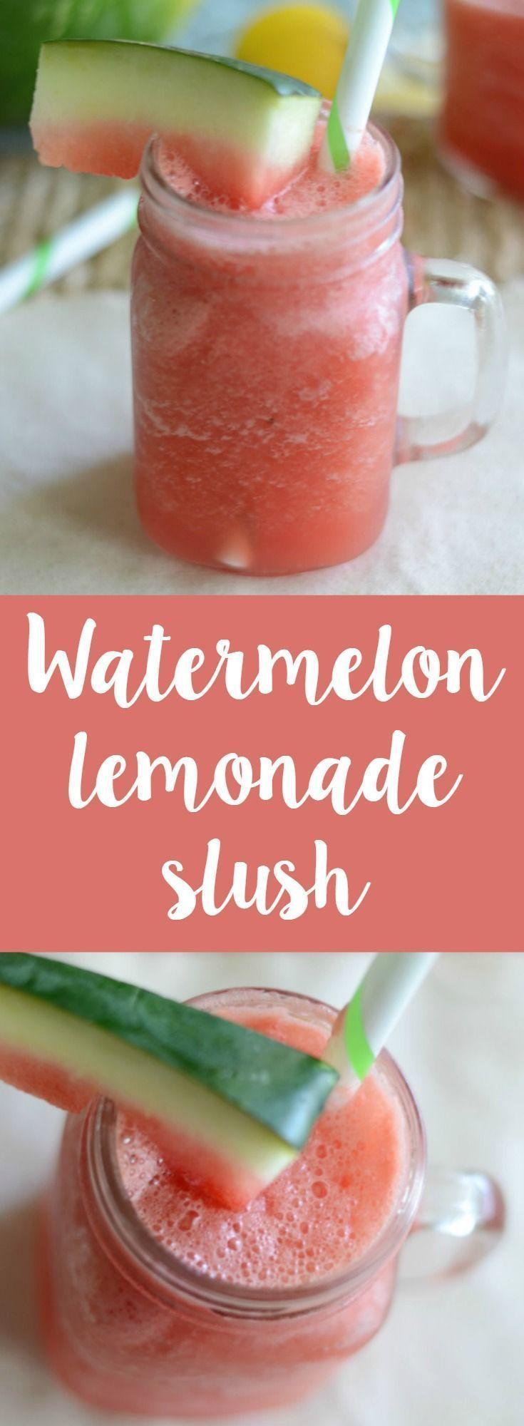 Hochzeit - Watermelon Lemonade Slushies