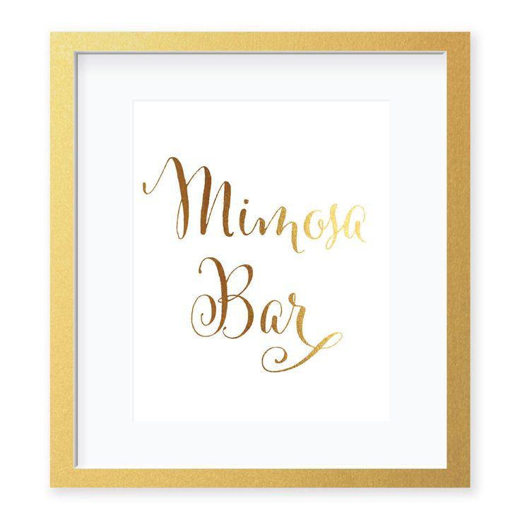 Hochzeit - Mimosa Bar Foil Art Print