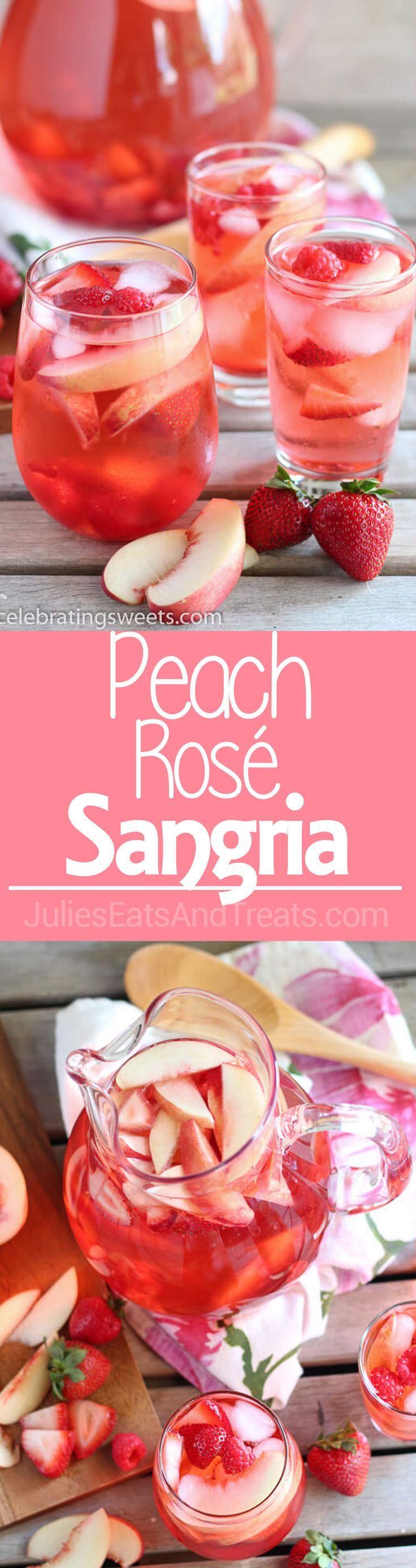 زفاف - Peach Rosé Sangria